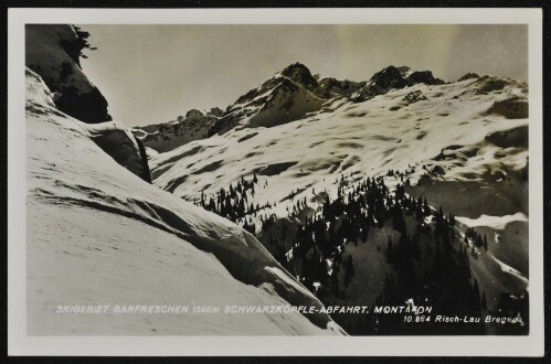 [St. Gallenkirch] Skigebiet Garfreschen 1500 m Schwarzköpfle-Abfahrt Montafon