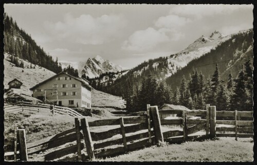 [St. Gallenkirch] : [Alpengasthof Garfreschenhüsli in der Silvretta über St. Gallenkirch im Alpenpark Montafon 1500 m ü. d. M. Vorarlberg Österreich Besitzer: Tschanhenz Willi ...]