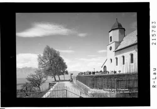 Viktorsberg / Kirche gegen Schweizer Berge / Vorarlberg