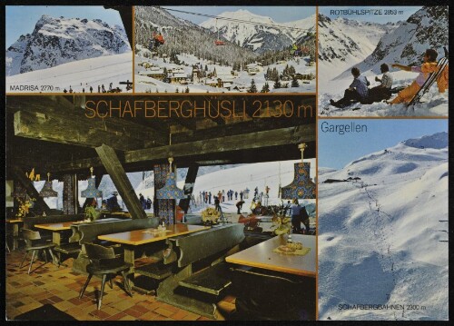 [St. Gallenkirch Gargellen] Schafberghüsli 2130 m : Madrisa 2770 m ... : [Schafberghüsli, 2130 m bei Gargellen im Montafon Vorarlberg, Österreich ...]