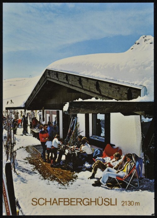 [St. Gallenkirch Gargellen] Schafberghüsli 2130 m : [Bergrestaurant Schafberghüsli, 2130 m beim Wintersportplatz Gargellen im Montafon Vorarlberg, Österreich ...]