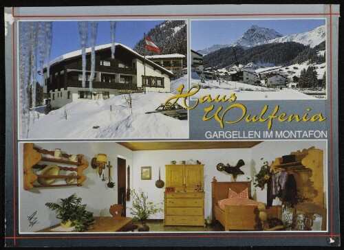 [St. Gallenkirch] Haus Wulfenia Gargellen im Montafon : [Haus Wulfenia, A-6787 Gargellen im Montafon Familie H. + B. Bachmann, Telefon 0 55 57/61 26 Vorarlberg, Österreich ...]