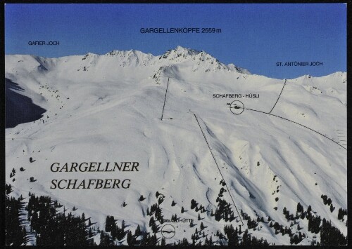 [St. Gallenkirch] Gargellner Schafberg : Gargellenköpfe 2559 m ... : [Wintersportplatz Gargellen, 1424 m, im Montafon, Skigebiet Schafberg mit Gargellenköpfe Vorarlberg, Österreich ...]