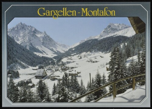 [St. Gallenkirch] Gargellen - Montafon : [Wintersportplatz Gargellen, 1424 m, gegen Ritzenspitzen und Madrisa, 2770 m Vorarlberg, Österreich ...]