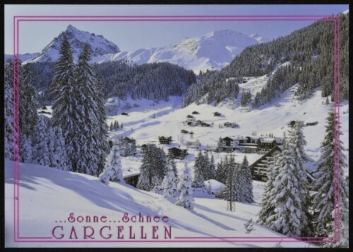 [St. Gallenkirch] Gargellen ... Sonne ... Schnee : [Wintersportplatz Gargellen im Montafon, 1424 m, gegen Madrisa, 2770 m Vorarlberg, Österreich ...]