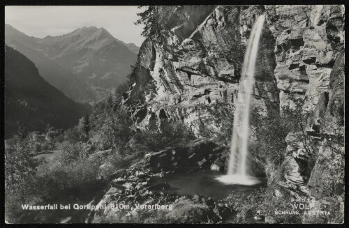 [St. Gallenkirch] Wasserfall bei Gortipohl 910 m, Vorarlberg