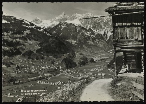Blick auf Tschagguns mit Zimba 2645 m