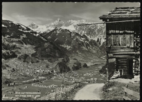 Blick auf Tschagguns mit Zimba 2645 m