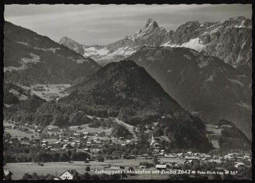 Tschagguns i. Montafon mit Zimba 2642 m