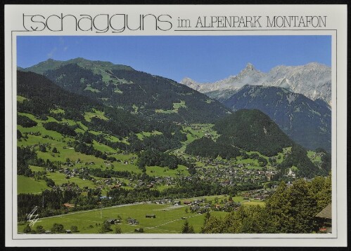 tschagguns im Alpenpark Montafon : [Tschagguns im Montafon mit Golm u. Zimba, 2643 m, Vorarlberg, Österreich ...]