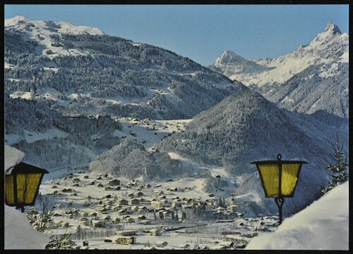 [Tschagguns] : [Tschagguns im Montafon gegen Skigebiet Golm und Zimba, 2645 m Vorarlberg, Österreich ...]
