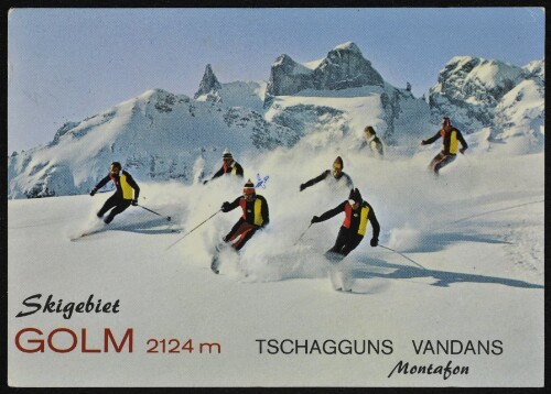 Skigebiet Golm 2124 m Tschagguns Vandans Montafon : [Abfahrt vom Golm gegen die Drei Türme, 2828 m Skigebiet bei Tschagguns und Vandans im Montafon Vorarlberg, Österreich ...]
