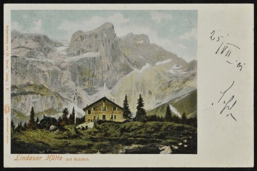 [Tschagguns] Lindauer Hütte mit Sulzfluh : [Postkarte ...]