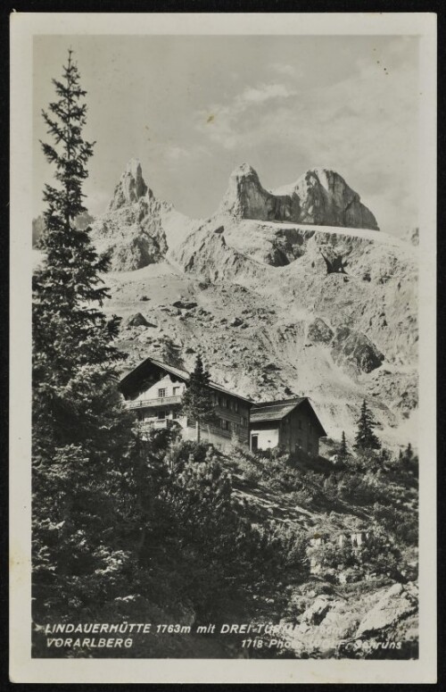 [Tschagguns] Lindauerhütte 1763 m mit Drei Türme 2786 m Vorarlberg