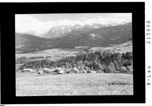 Schwarzenberg im Bregenzerwald, Vorarlberg mit Kanisfluh : [Schwarzenberg im Bregenzerwald mit Üntschenspitze - Mohnenfluh - Kanisfluh - Damülser Mittagspitze]