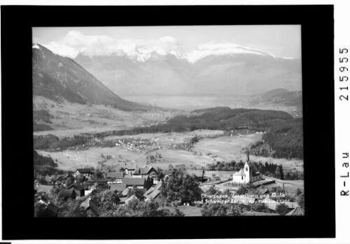 Übersaxen, Vorarlberg gegen Göfis und Schweizer Berge : [Übersaxen gegen Göfis mit Balfrieser Bergen und Käserrück]