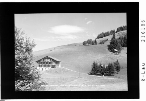 Pension Peterhof, Alpe Furx, Laterns 1200 m : [Gasthaus Peterhof auf Furx / Zwischenwasser]