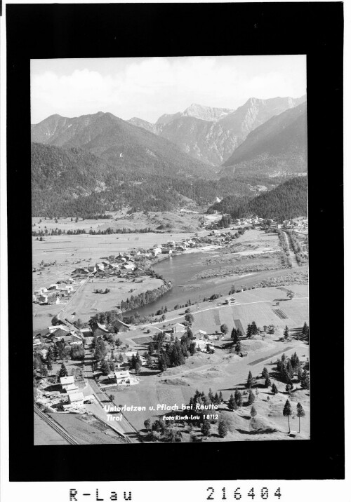 Unterletzen und Pflach bei Reutte Tirol : [Unterletzen und Pflach im Lechtal gegen Plattberg und Pitzenegg]