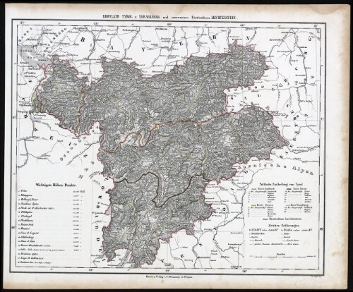 Kronland Tyrol und Vorarlberg und souveraines Fürstenthum Liechtenstein