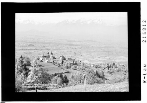 Bildstein / Vorarlberg gegen Rheintal und Schweizer Berge : [Bildstein mit Blick zum Altmann und Säntis]