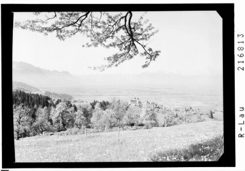 [Bildstein gegen Balfrieser Berge und Alpsteingruppe]