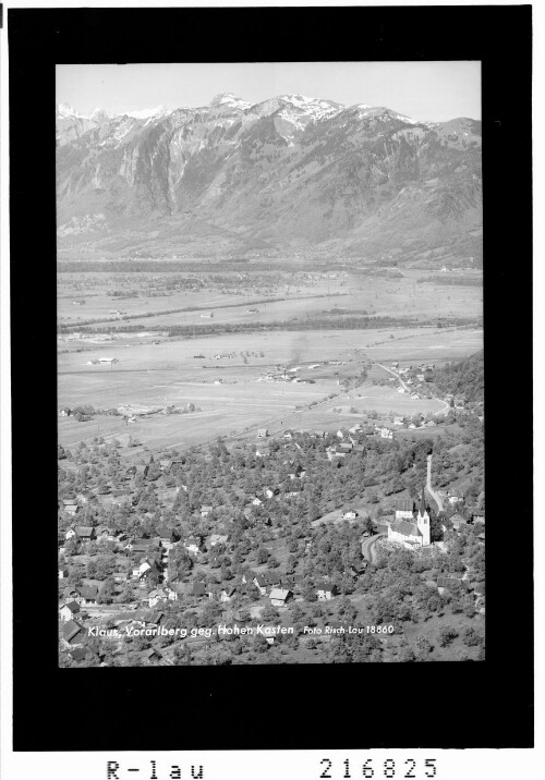 Klaus, Vorarlberg gegen Hohen Kasten : [Klaus mit Säntis und Hohem Kasten]
