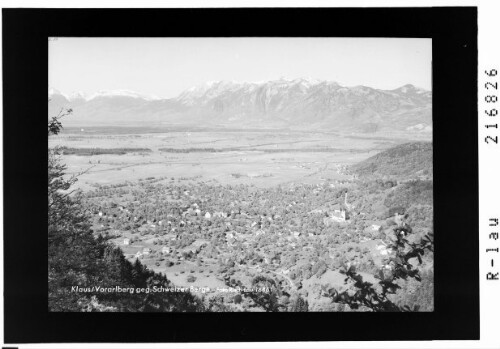 Klaus / Vorarlberg gegen Schweizer Berge : [Klaus gegen Churfirsten und Alpsteingruppe]