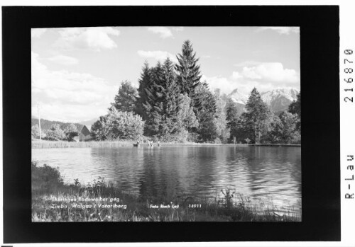 Thüringen, Badeweiher gegen Zimba, Walögau / Vorarlberg : [Badeweiher ob Thüringen im Walgau mit Blick zur Zimba]