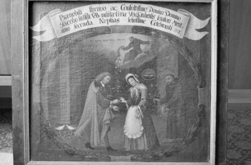 [Hochzeitsbild des Johann Jakob Hutsch und seiner Ehefrau Ursula Rhen]