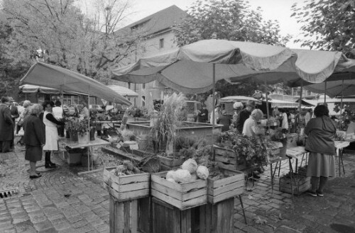 [Bregenz, Kornmarktplatz, Markttag]