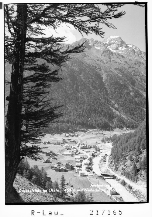 Zwieselstein im Ötztal 1462 m mit Nederkogel 3166 m