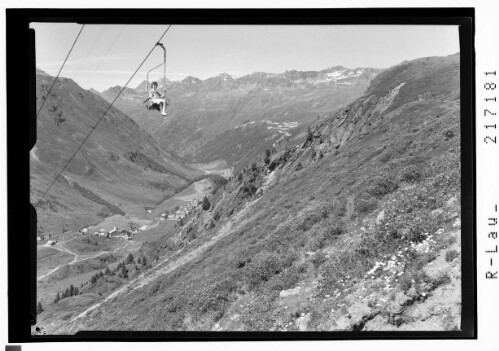 Obergurgl im Ötztal / Tirol Sessellift zur Hohen Mutt mit Obergurgl, Untergurgl und Hochgurgl : [Obergurgl im Gurgler Tal mit Blick in die Stubaier Alpen]