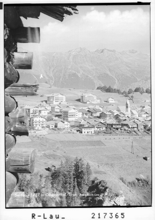 Serfaus 1427 m im Oberinntal / Tirol : [Serfaus gegen Kaunergrat]