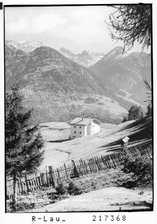 Jausenstation Madatschen bei Serfaus mit Glockturmkamm