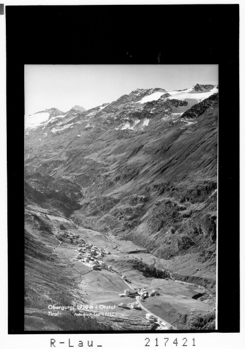 Obergurgl 1910 m im Ötztal Tirol : [Obergurgl gegen Firmisanschneid und Nördlichen Ramolkogel]