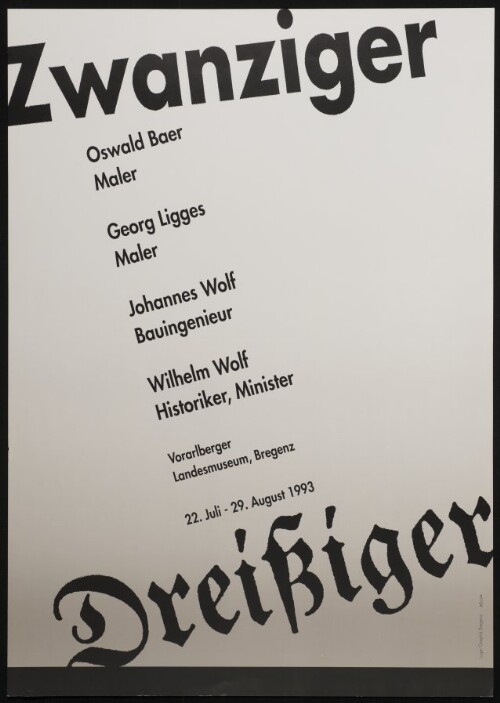 Zwanziger - Dreißiger : Oswald Baer (Maler), Georg Ligges (Maler), Johannes Wolf (Bauingenieur), Wilhelm Wolf (Historiker, Minister)