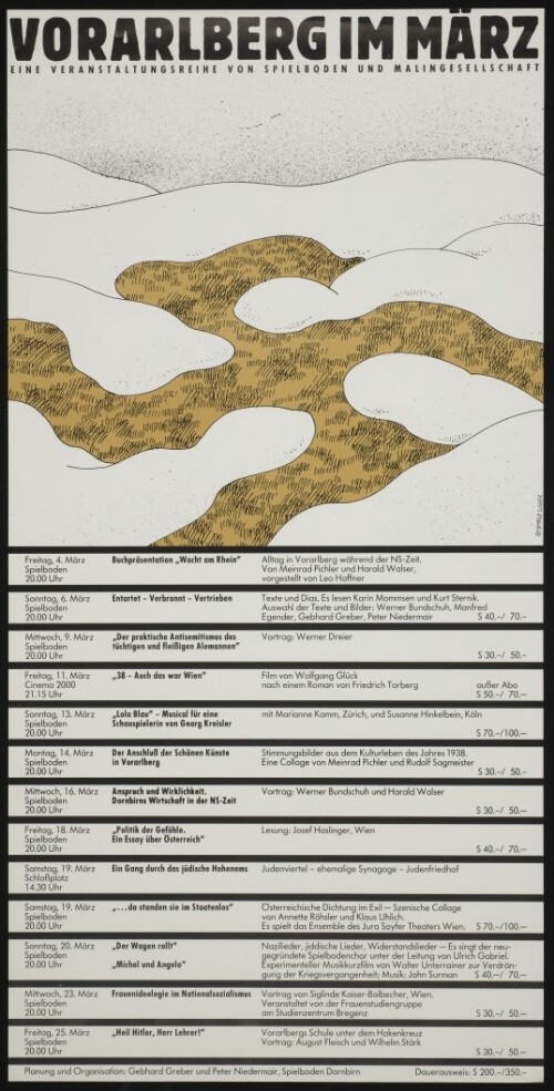 Vorarlberg im März : eine Veranstaltungsreihe von Spielboden und Malingesellschaft