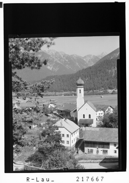 Vorderhornbach Lechtal, Tirol : [Vorderhornbach gegen Liegfeistgruppe mit Knittelkarspitze]