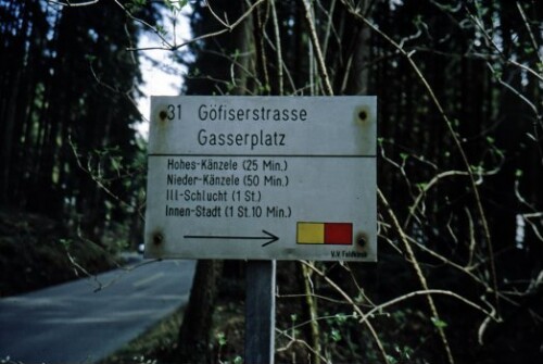 [Göfis, alter Wegweiser]
