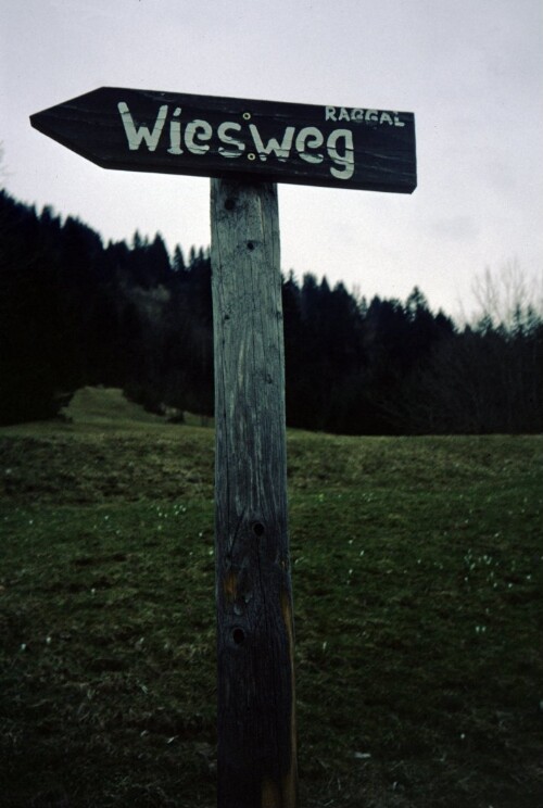 [Ludesch, alter Wegweiwer Ludescherberg]