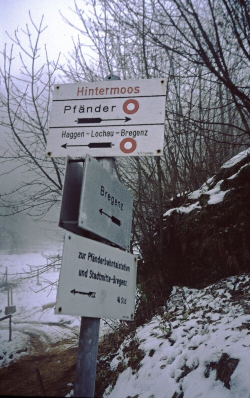 [Lochau - Pfänder, alter Wegweiser]