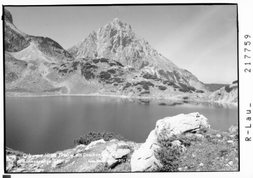 Coburger Hütte 1920 m mit Drachensee gegen Sonnenspitze 2414 m