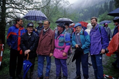 [Eröffnung Wanderwege Bludenz-Braz,LR Manfred Rein, Fritz, Helmut Tiefenthaler, Brunner, Bruno Fink und Bgm. Kraft]