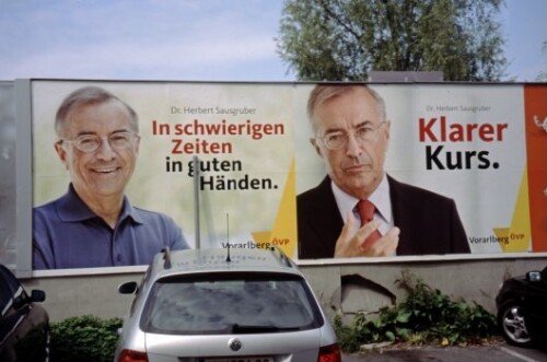 [Wahlwerbung ÖVP mit Sausgruber für Landtag]