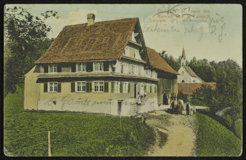 [Bildstein] Gasthaus zur Krone des Konrad Dür in Farnach : [Postkarte ...]