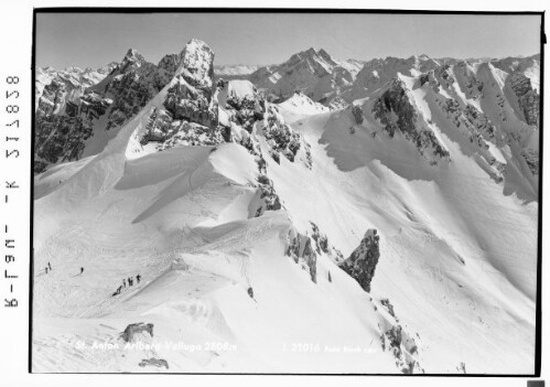 St.Anton Arlberg Valluga 2808 m : [Blick vom Vallugagrat gegen Parseier Spitze und Hohen Riffler]