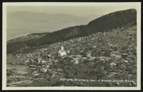 Fraxern, Vorarlberg, Nach d. grossen Brande, 18.4.34