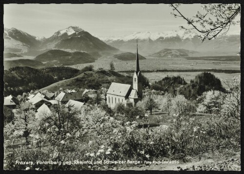 Fraxern, Vorarlberg geg. Rheintal und Schweizer Berge