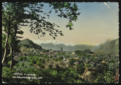 Götzis Vorarlberg mit Schweizer Bergen