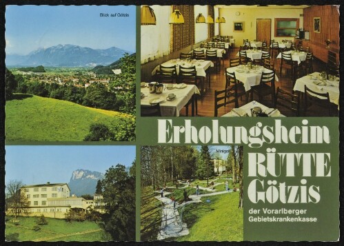 Erholungsheim Rütte Götzis der Vorarlberger Gebietskrankenkasse : Blick auf Götzis : [Erholungsheim der Vorarlberger Gebietskrankenkasse Rütte/Götzis Vorarlberg, Österreich ...]